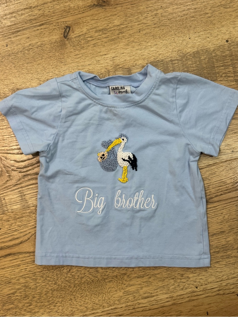 Baby Blue "Big Brother" Embroidered Tee